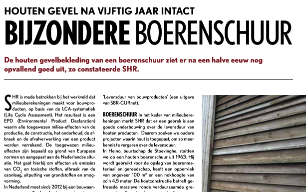 Hout gaat langer mee in constructies als algemeen wordt aangenomen