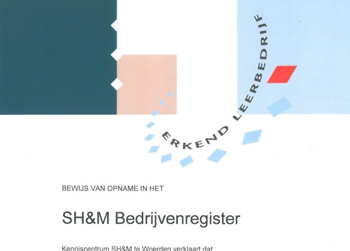 SHR erkend leerbedrijf voor de meubelbranche!